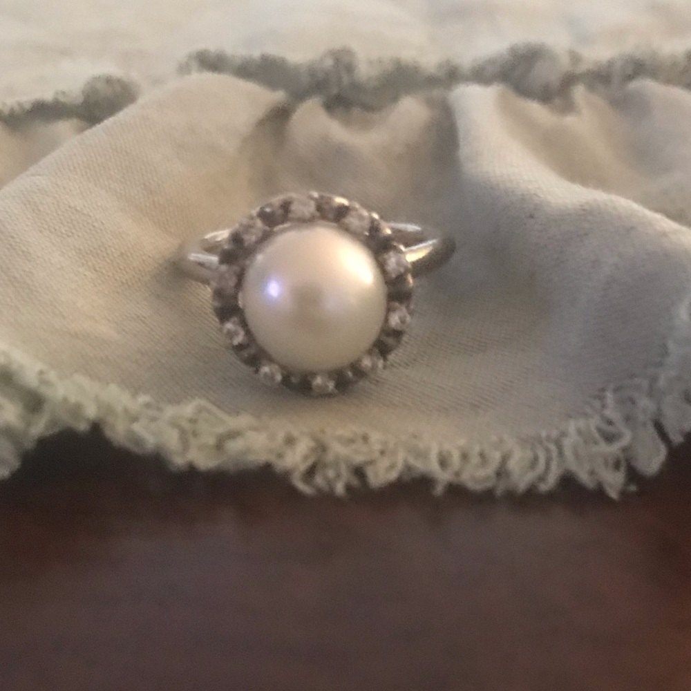 Pandora Pearl Silver Ring